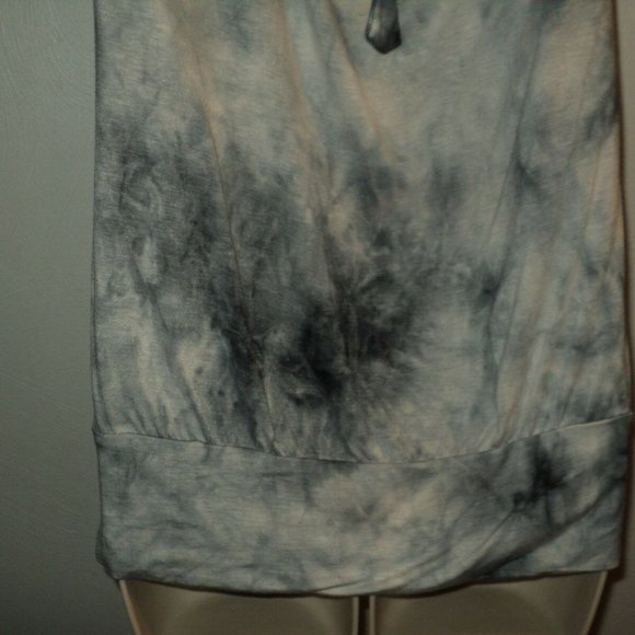 Boston Proper XS Tank Top Tie-Dyed Gray Beaded - Picture 6 of 7